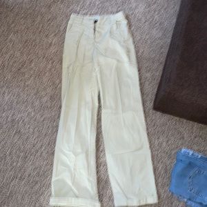 Bershka khaki wide leg pants